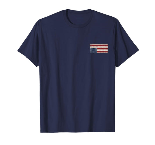 Upside Down American Flag Distressed for Protests T-Shirt