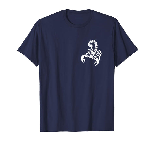 Left Chest Scorpion Design Funny Arachnologist Scorpio T-Shirt