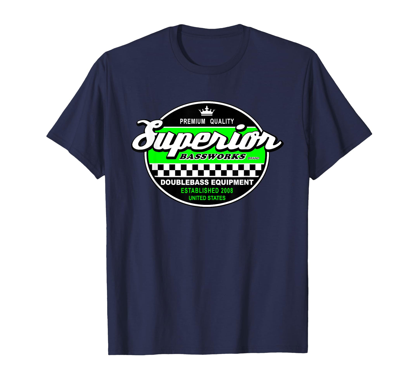 Superior Bassworks Green Logo - Upright Double Bass T-Shirt