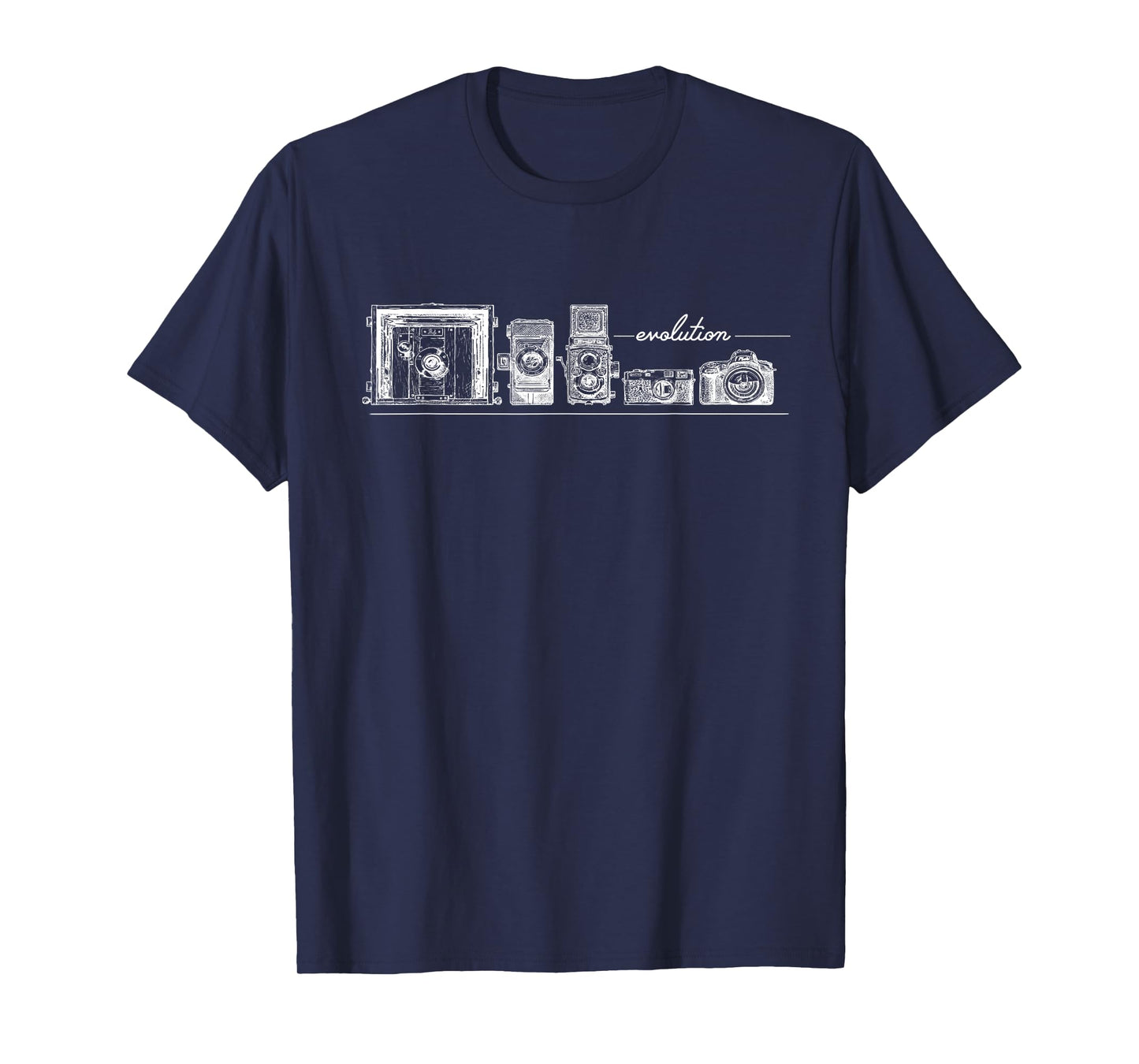Funny Photography Shirt, Camera Evolution T Shirt Men Women T-Shirt