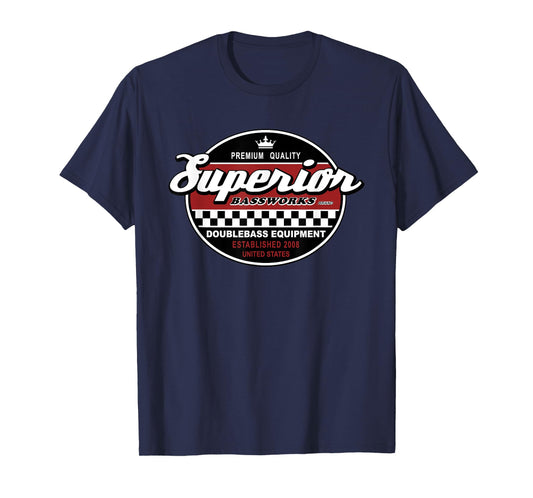 Superior Bassworks Red Logo - Upright Double Bass T-Shirt