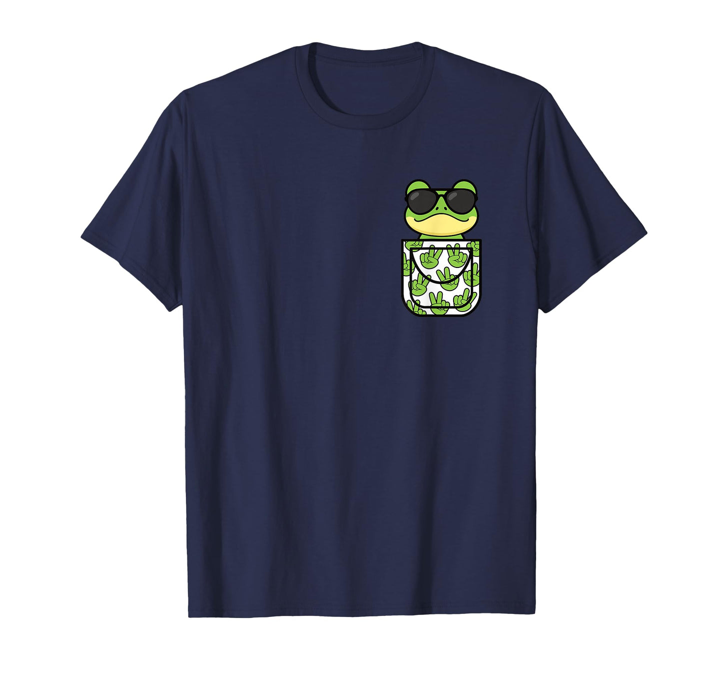 Funny Frog Pocket Frog Lover Men Women Boys Girls Kids T-Shirt