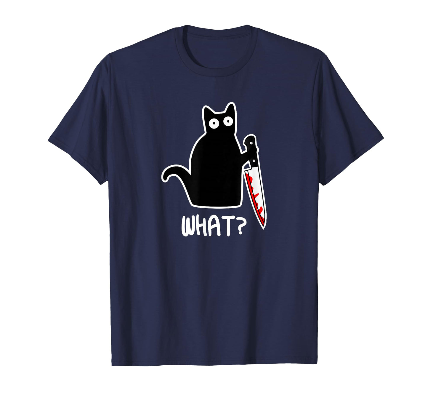 Joyouse Urban Style Murder Cat Gift T-Shirt - Unisex Adults - Black - Short Sleeve - Classic Fit - Cotton & Polyester - Machine Wash