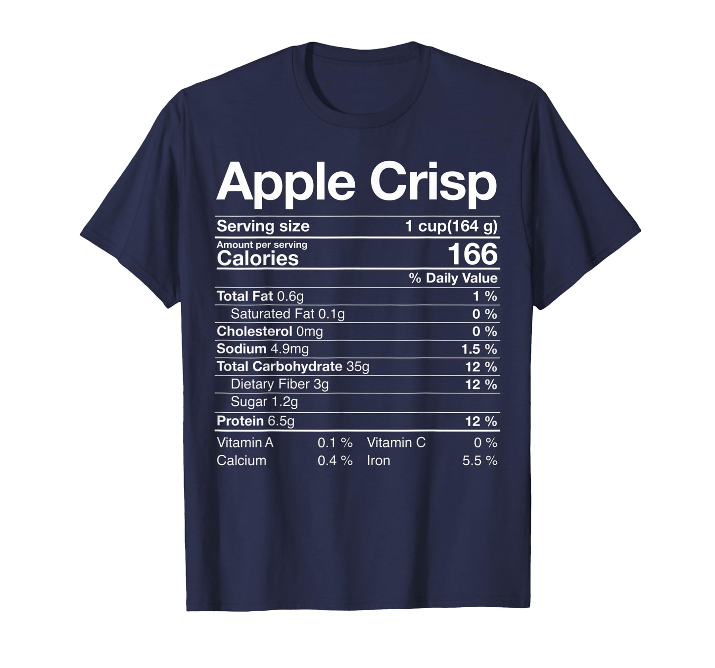 Apple Crisps Nutritional Fact Christmas Thanksgiving Gift T-Shirt