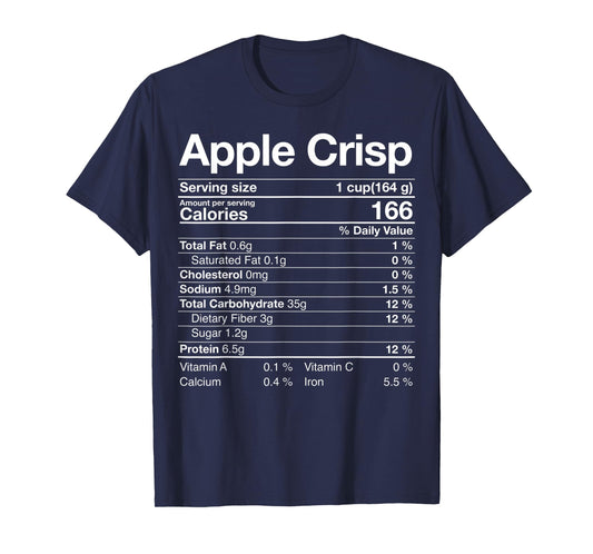 Apple Crisps Nutritional Fact Christmas Thanksgiving Gift T-Shirt