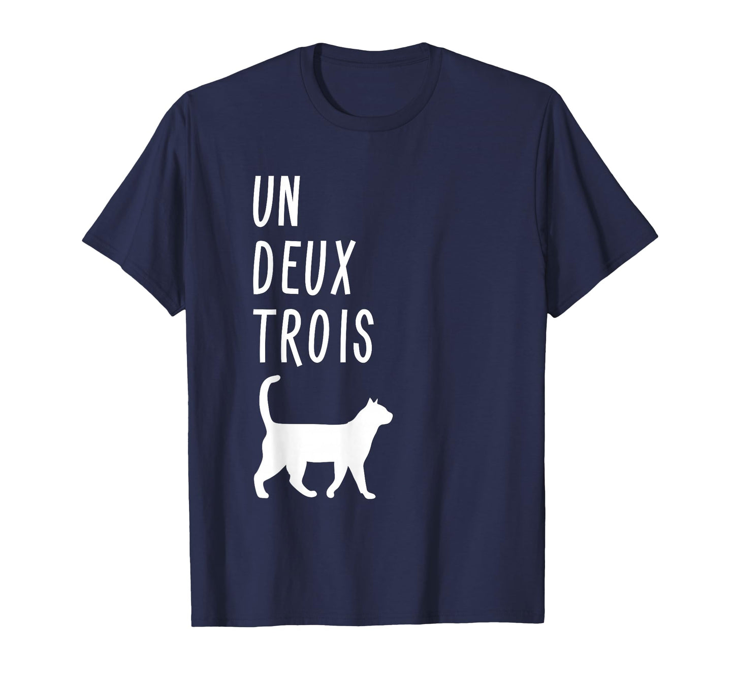 Un Deux Trois Cat Shirt Funny French Teacher Gift T-Shirt