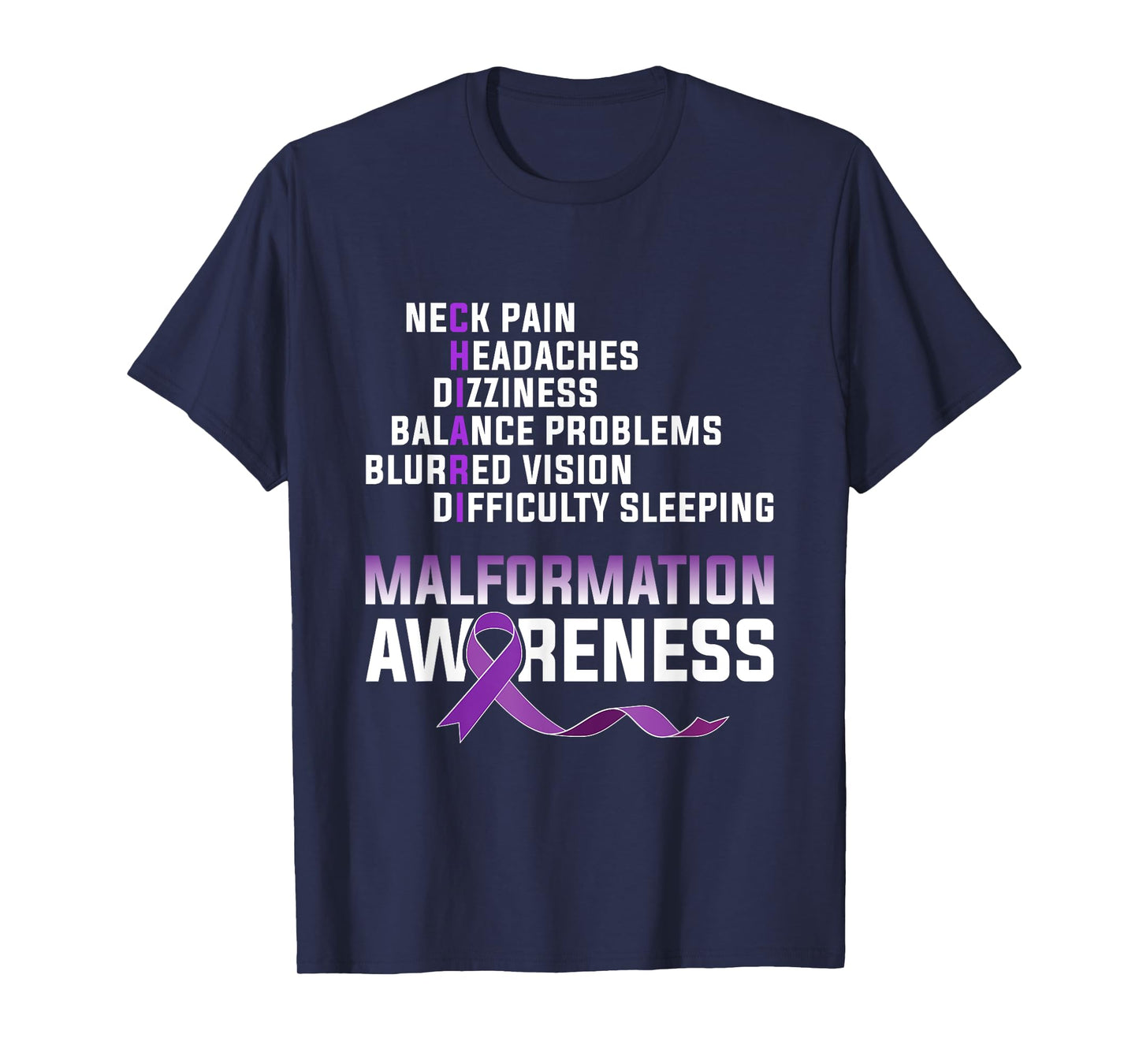Arnold Chiari Malformation Warrior Med Survivor Awareness T-Shirt