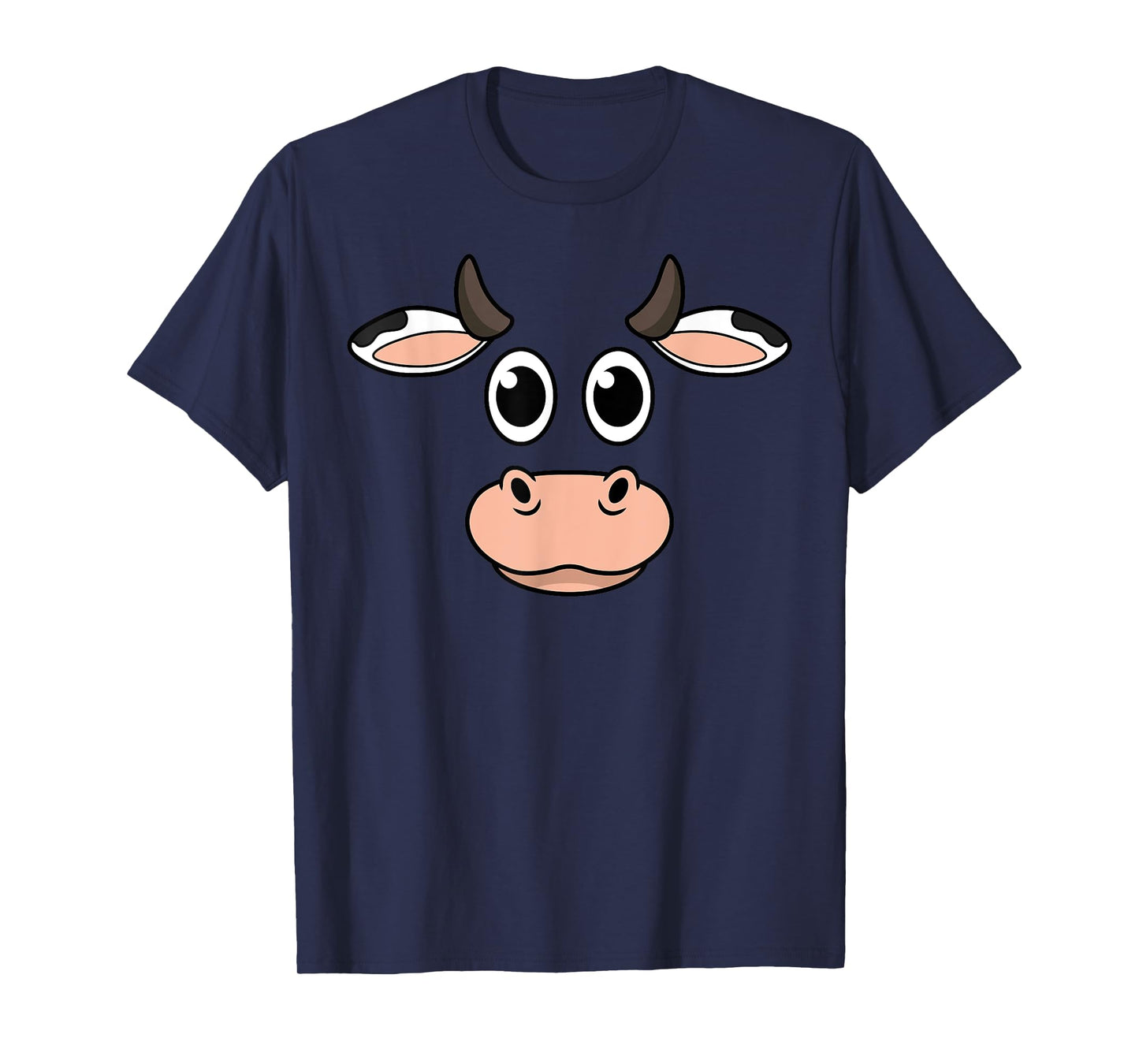 Cow Head Halloween Costume Farm Animal Farmer Farming Cattle T-Shirt