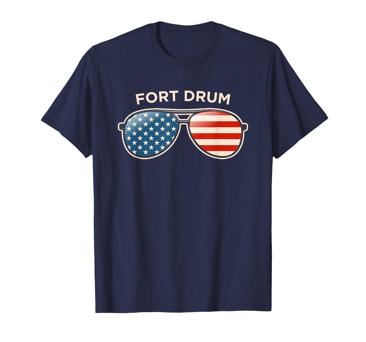 Fort Drum, FL Vintage US Flag Sunglasses T-Shirt