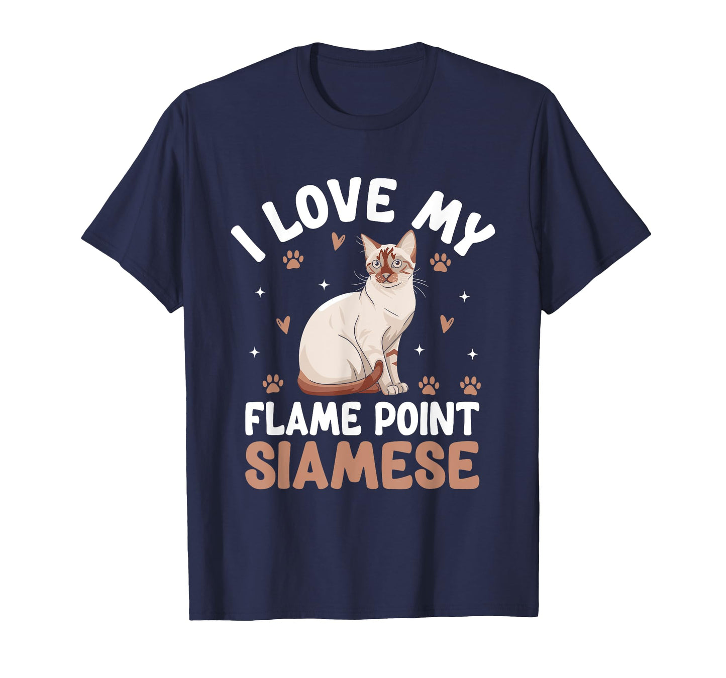 I Love My Flame Point Siamese Meezer T-Shirt