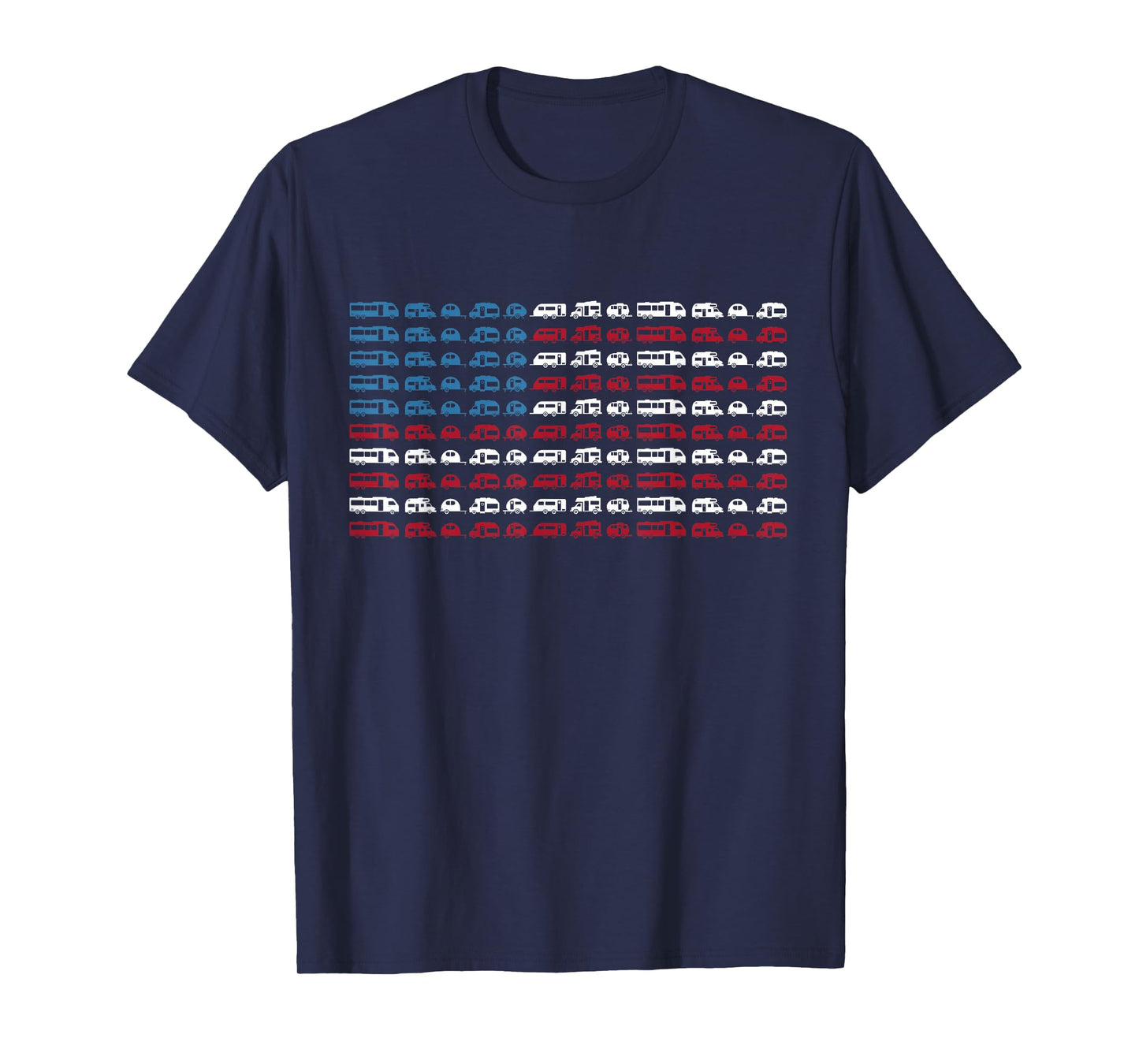 Motorhome RV Campervan July 4th American Flag T-Shirt