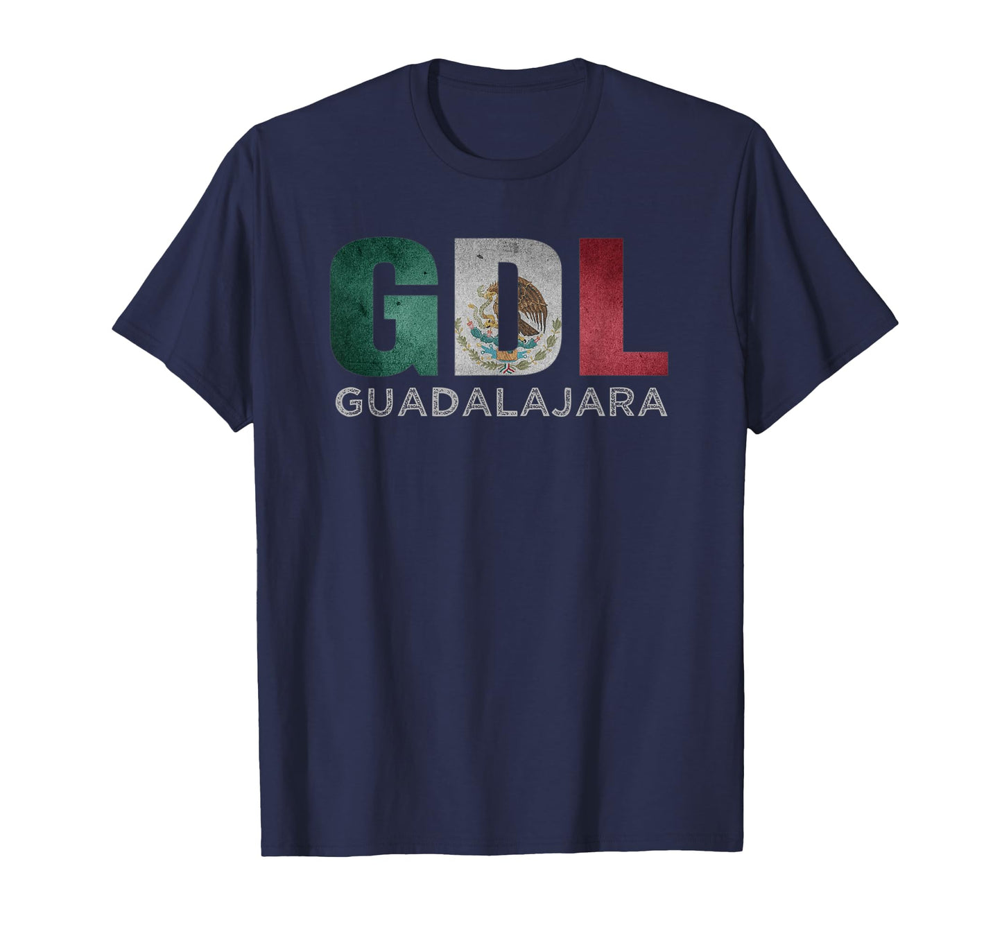 Guadalajara Mexico Flag Art Mexican Roots Airport Code GDL T-Shirt