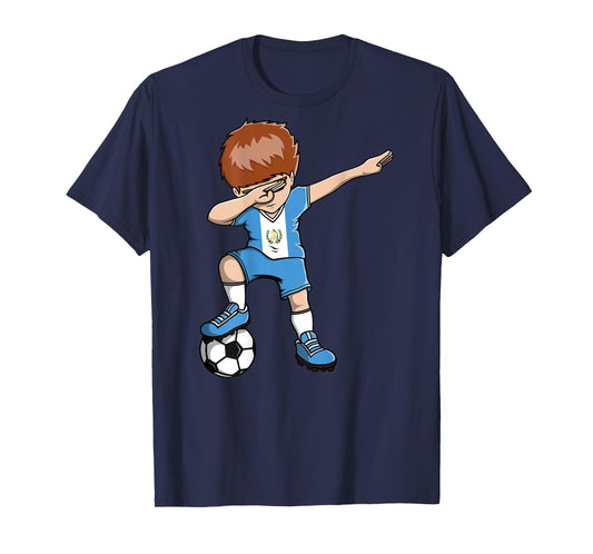 Dabbing Soccer Boy Guatemala Jersey Guatemalan Football Fans T-Shirt