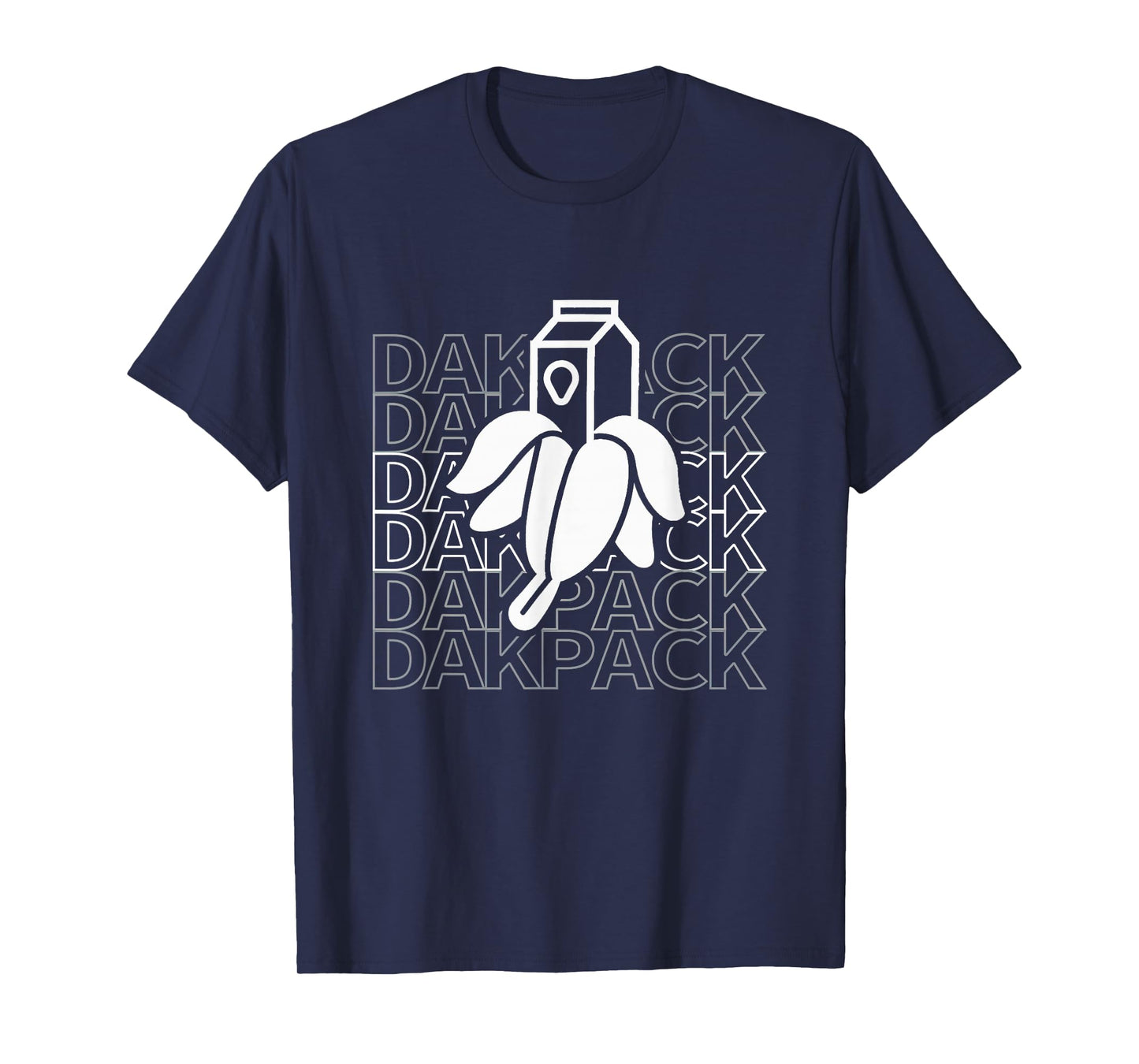 Milky Banana Funny Text Dakpack Vintage For Men Women Kids T-Shirt