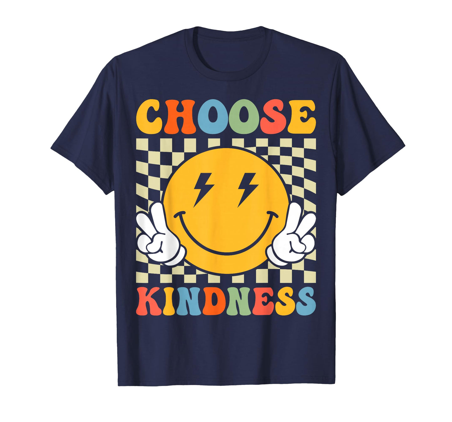 Choose Kindness Retro Groovy Be Kind Inspirational Kids T-Shirt