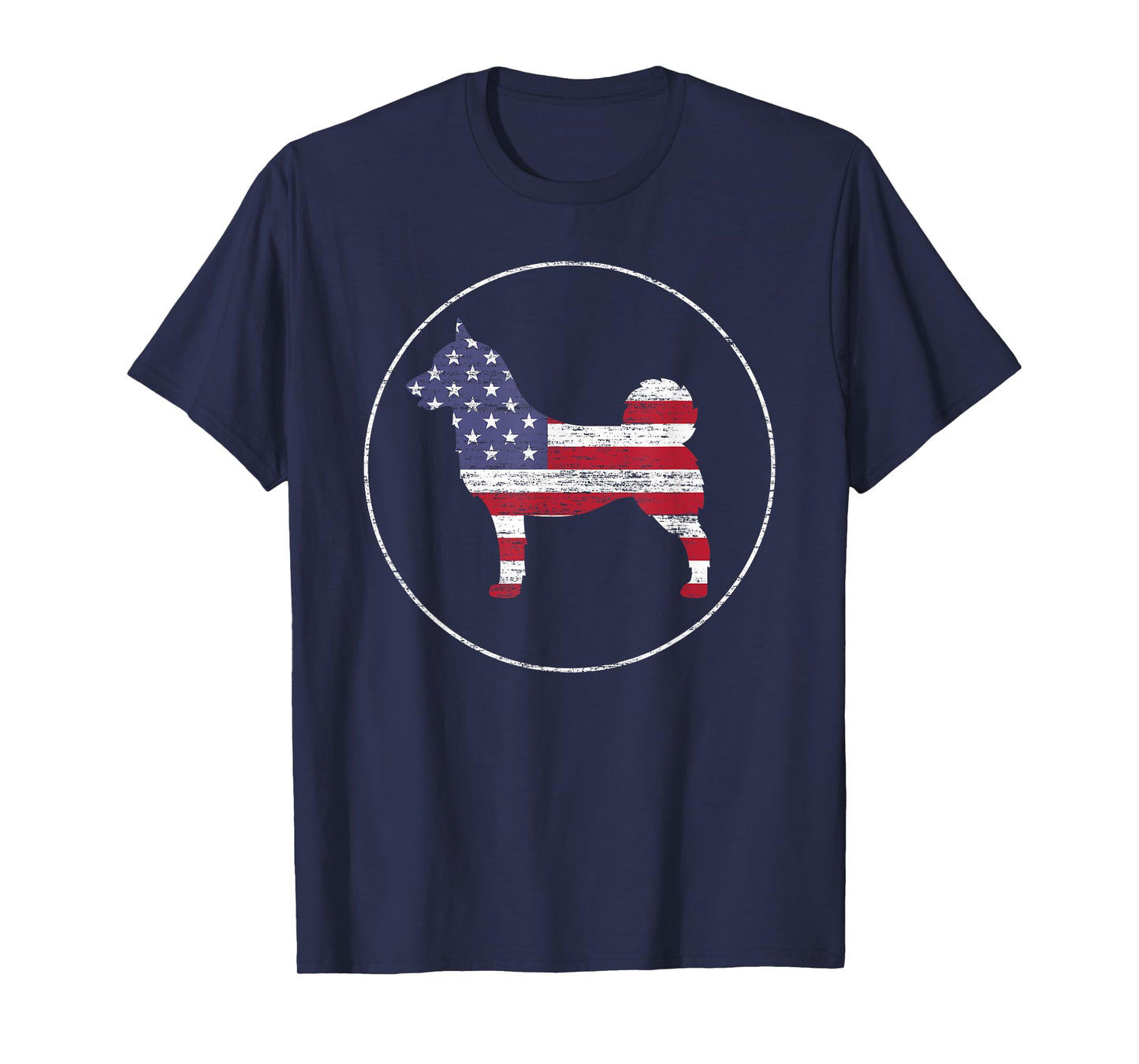 Norwegian Buhund American Flag Patriotic Dog Owner T-Shirt for Men Women