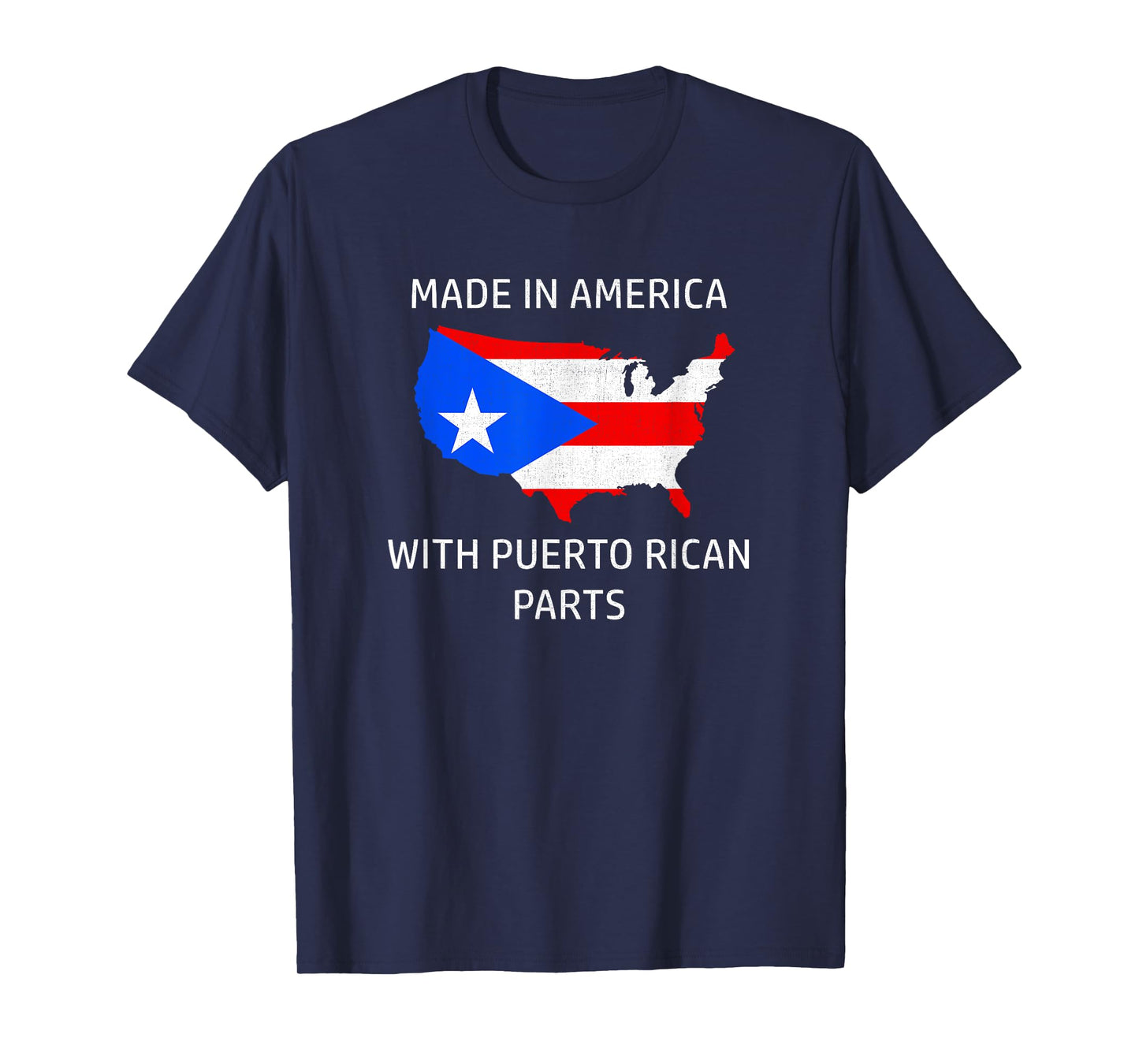 Made in America with Puerto Rican Parts - Puerto Rico USA T-Shirt