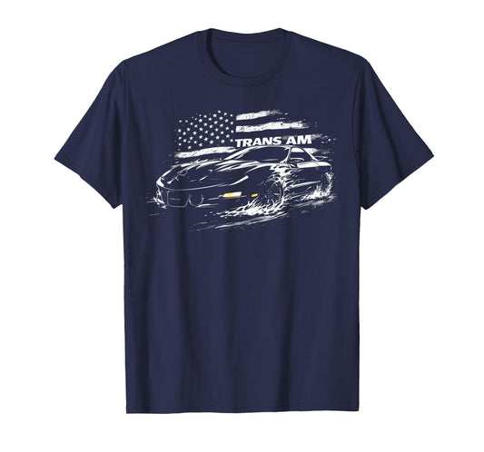 1998 Trans Am Classic Car with Flag Patriotic Trans Am Car T-Shirt