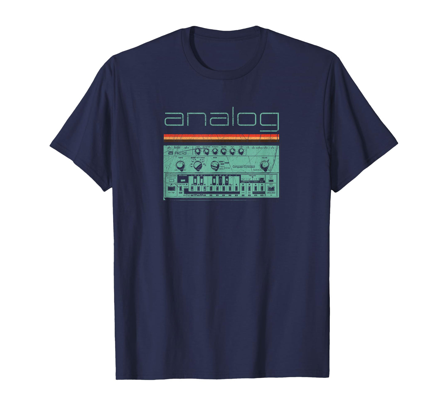 Analog Vintage Synthesizer T-Shirt - Acid Nerd Synth 80s T-Shirt