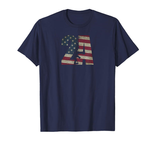2nd Amendment Patriotic Gun Owner American Flag Rifle T-Shirt