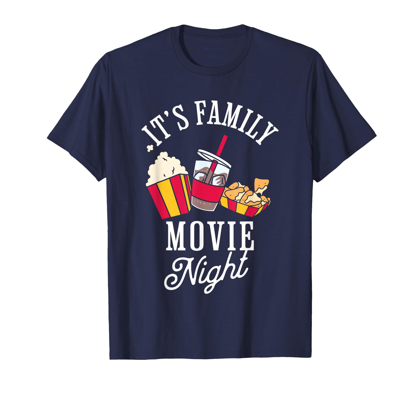 Family Movie Night Cinema Popcorn Film Movie Lover T-Shirt