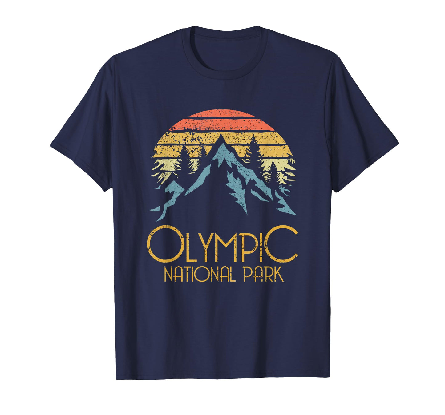 Retro Olympic National Park Washington Mountains T-shirt T-Shirt