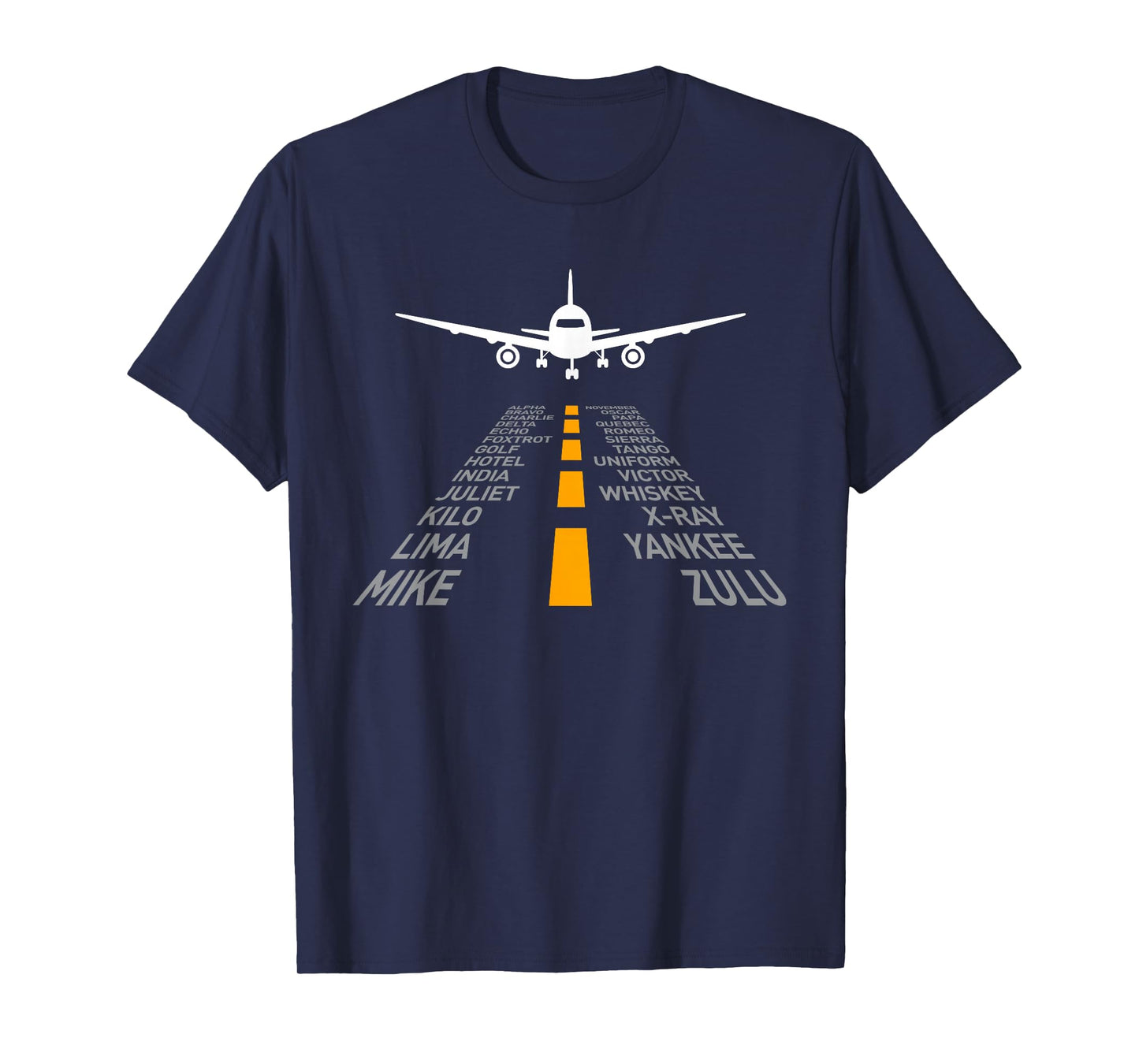 Airplane Pilot Gifts Airport Runway Phonetic Alphabet Plane T-Shirt