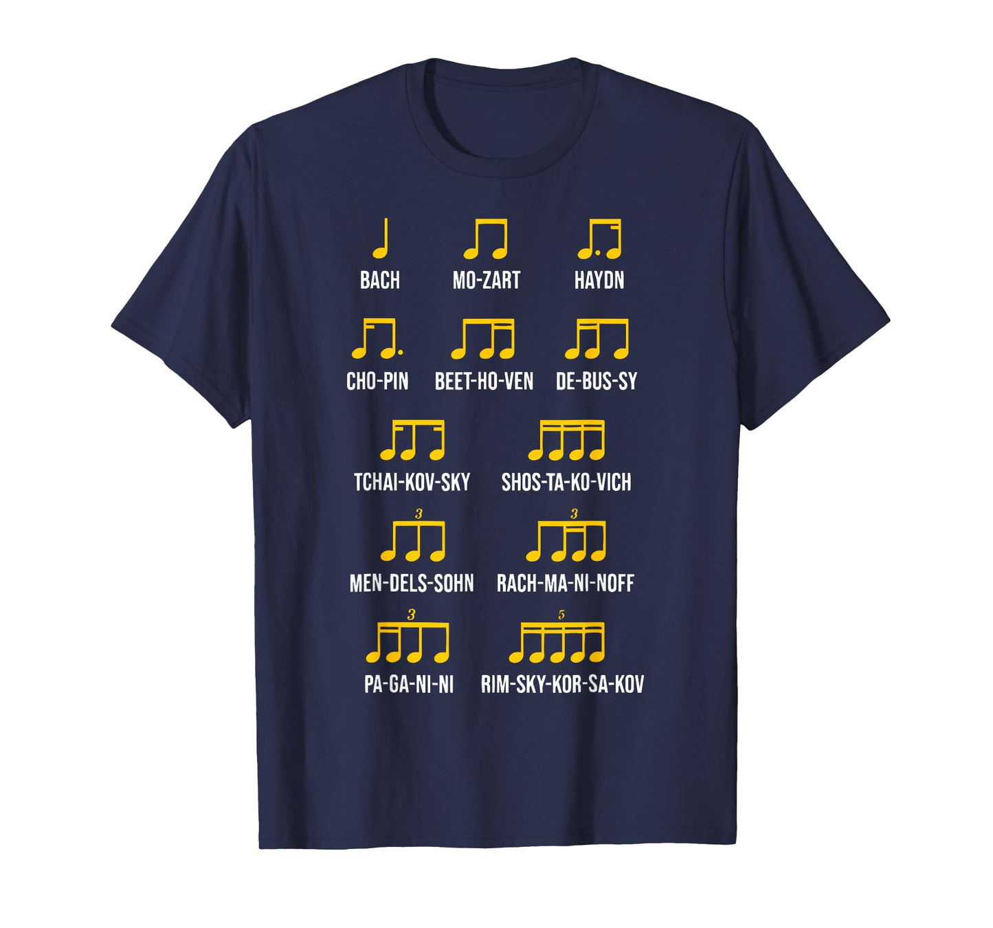 Composer Rhythm Music - Bach Mozart Beethoven Chopin T-Shirt