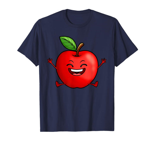 Cute Red Apple Design For Men Women Kids Red Apple Lovers T-Shirt