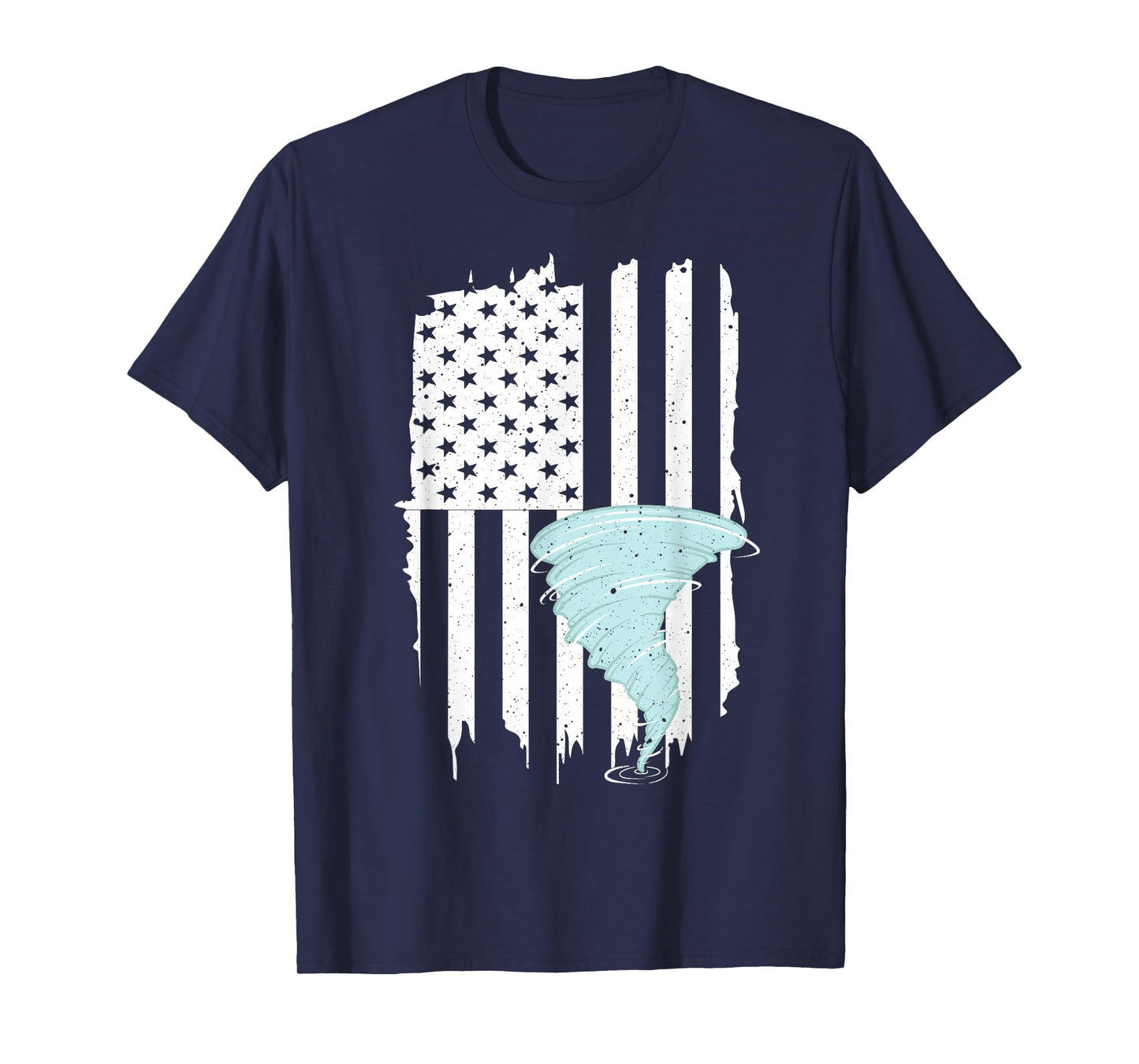 Tornado US Flag Hurricane Storm Tornado Chaser Men Women T-Shirt