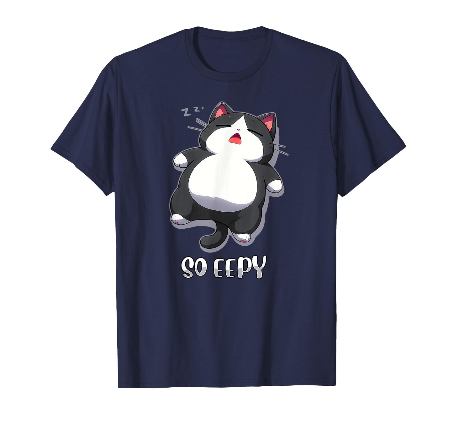 SO EEPY Cat Meme Lazy Cat Anime Kawaii Brainrot Cute Cat T-Shirt