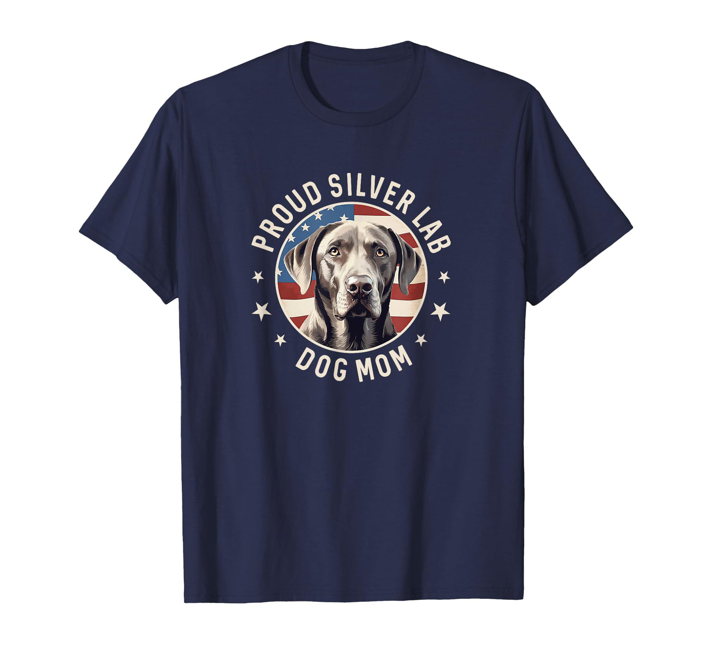 Proud Silver Labrador Retriever Dog Mom T-Shirt for Men Women