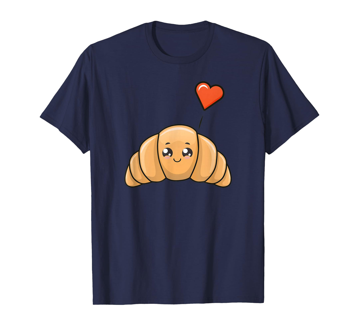 Cute Kawaii Illustration of Croissant T-Shirt