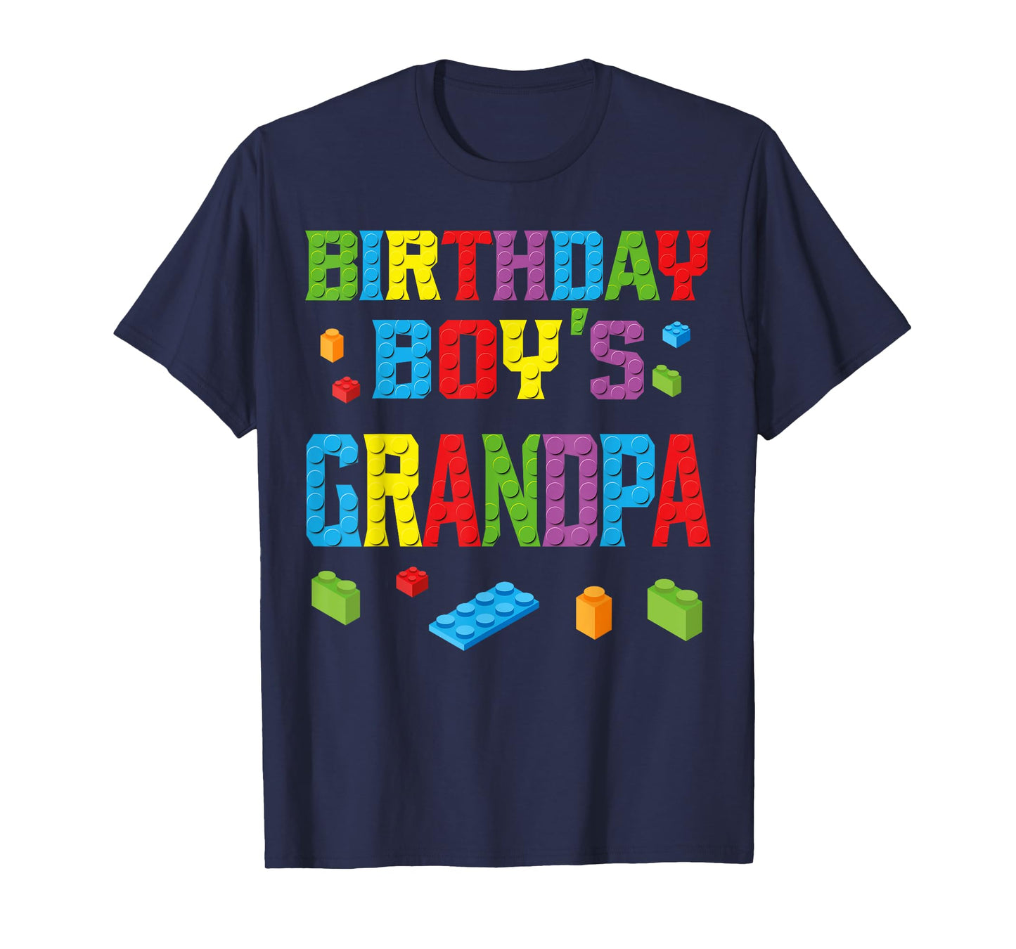 Master Builder Birthday Boy's Grandpa Building Bricks Blocks T-Shirt