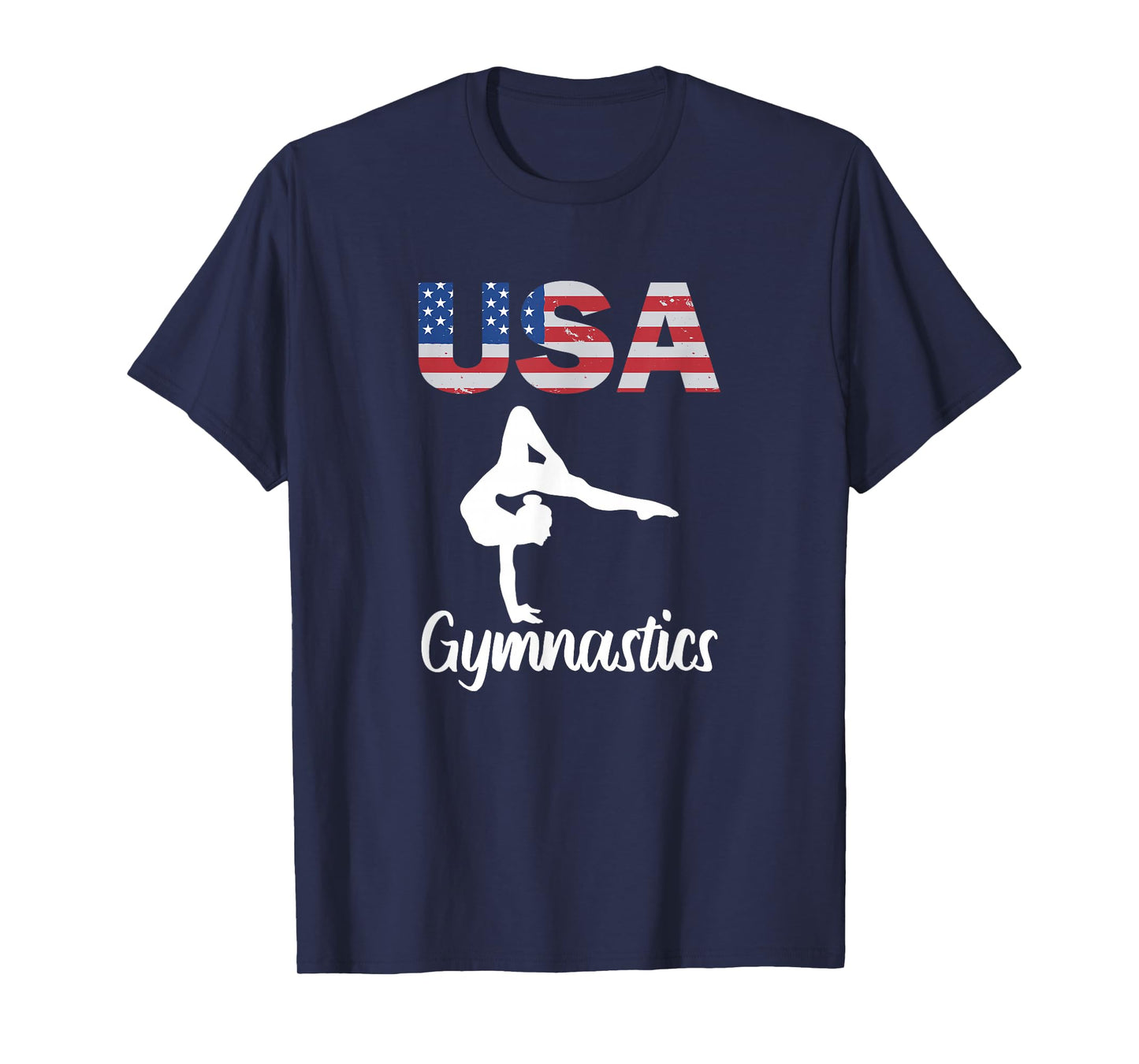 USA American Flag Gymnastics Tee Gymnast 4th of July T-Shirt