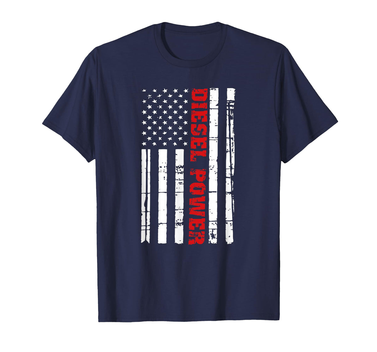 Diesel Truck Power USA Flag Turbo Brothers Mechanic Smoke T-Shirt