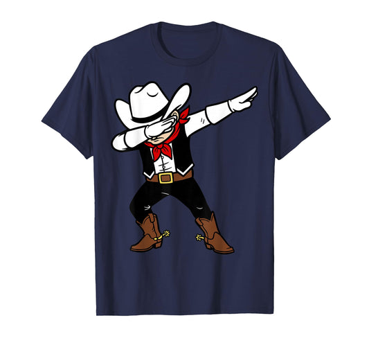 Texas Cowboy Dabbing for Youth Toddler Kids Boys Girls T-Shirt