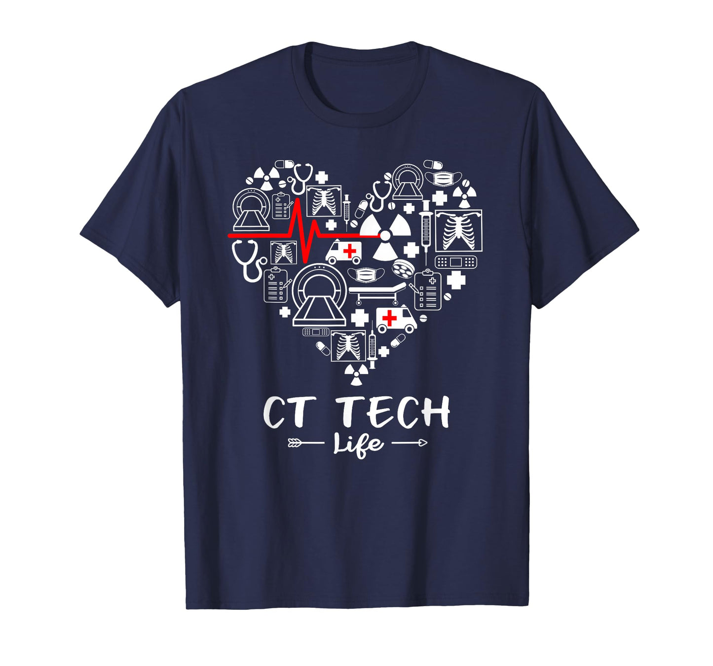 CT Tech Life Heart Funny Technologist T-Shirt
