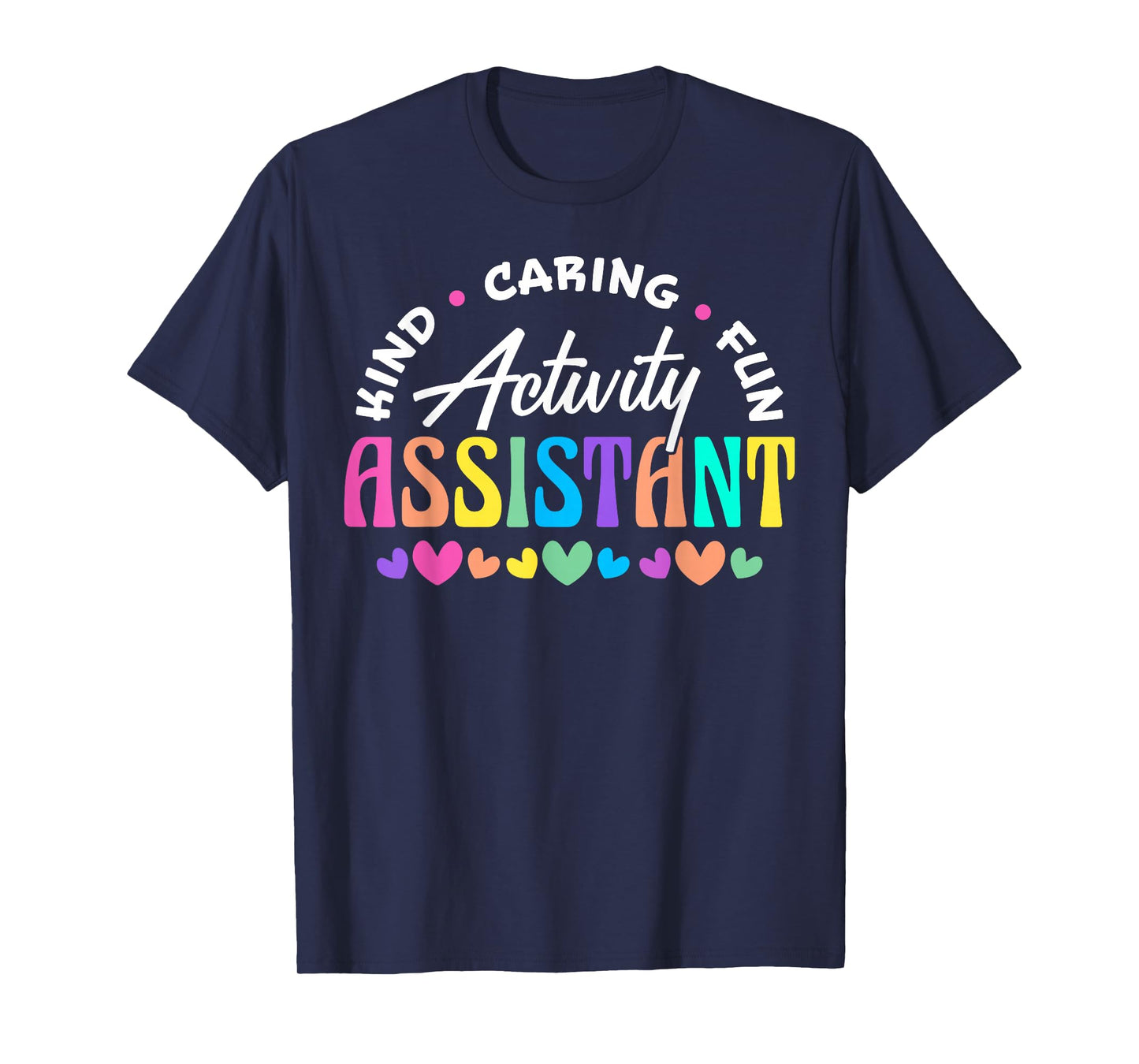 Activity Assistant Appreciation Designs Unisex-Adults Black Cotton 65% Polyester 35% Short Sleeve Crew Neck T-Shirt Small