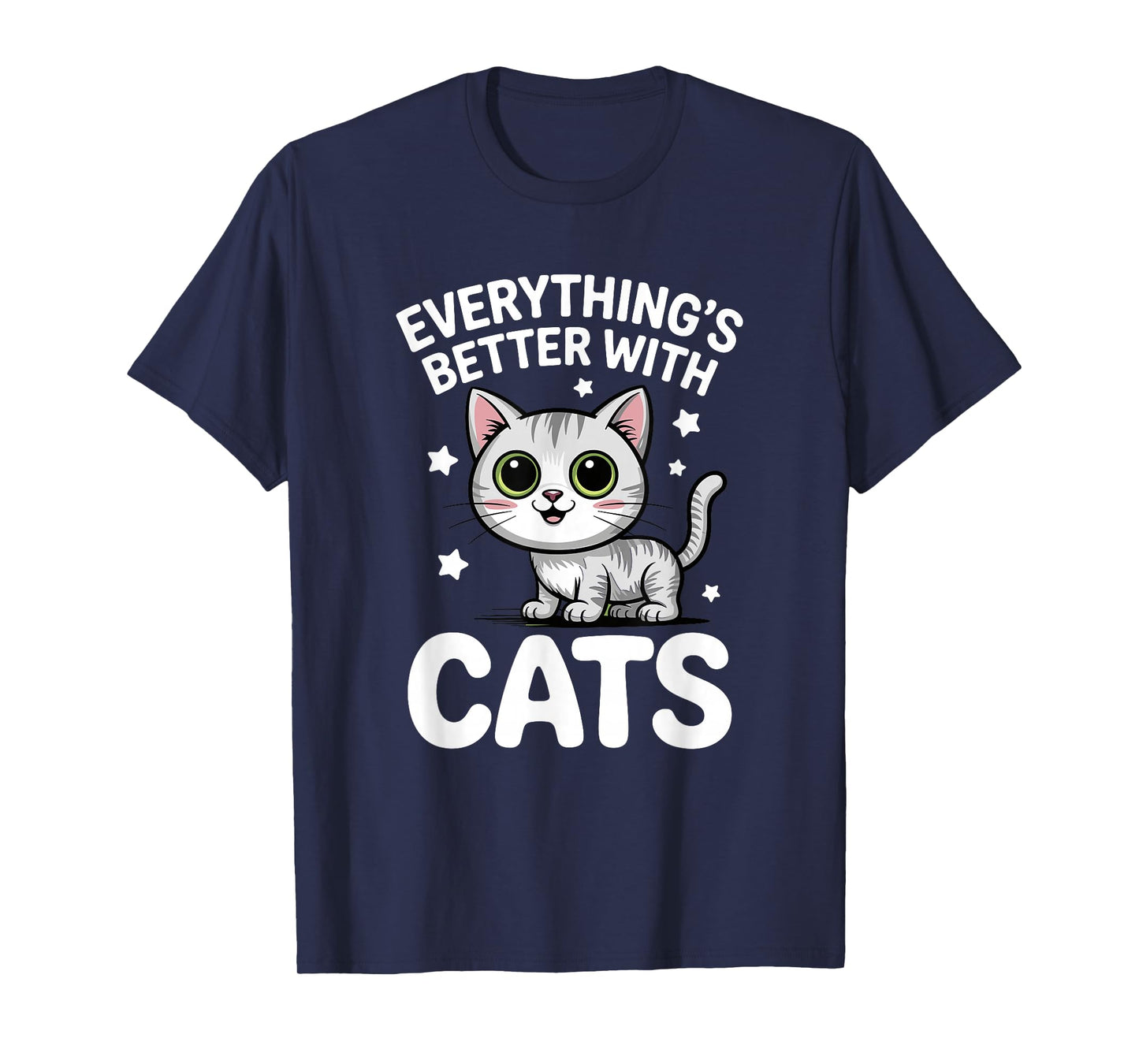 Cute Cat Lover Adults or Kids Boys Girls Cats T-Shirt