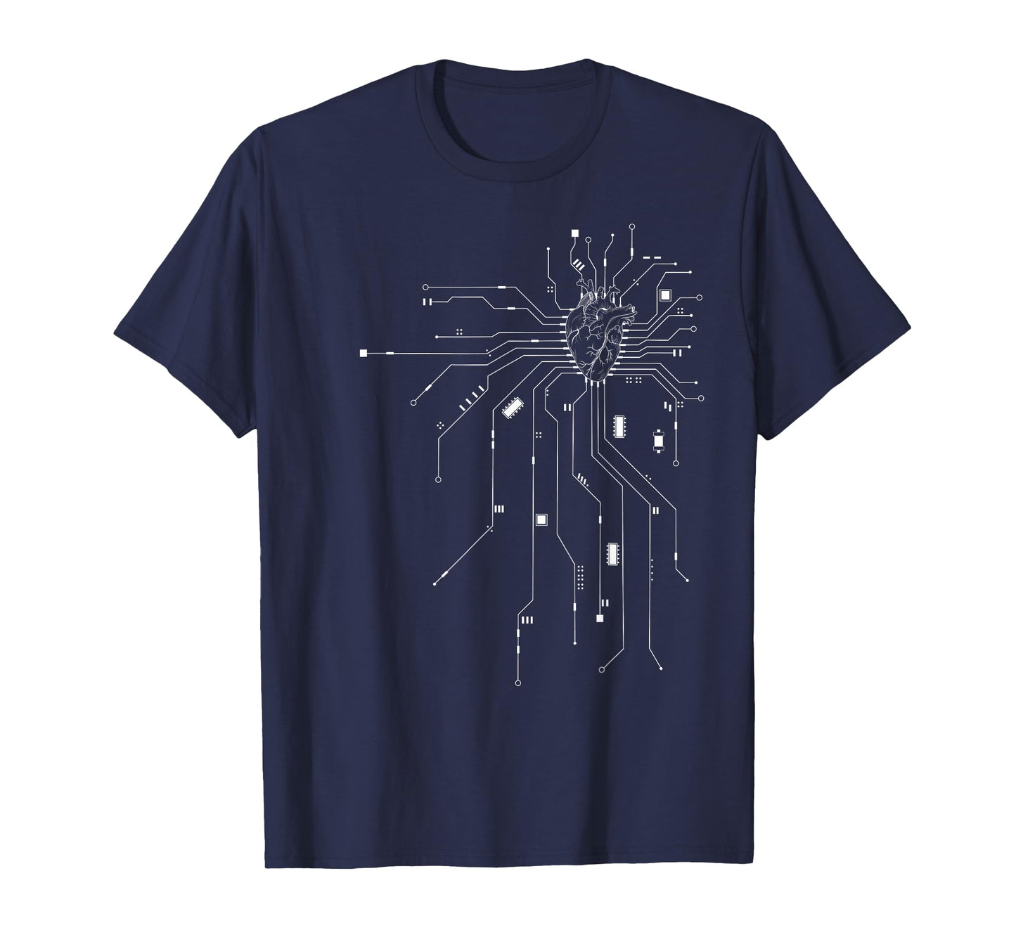 Anatomical Heart CPU Processor PCB Board Computer Programmer T-Shirt