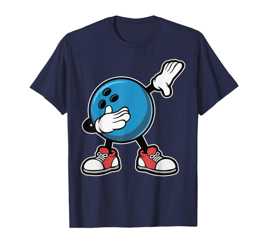 Bowling Shirts For Men Women Kids Boys Dabbing Bowling Ball T-Shirt