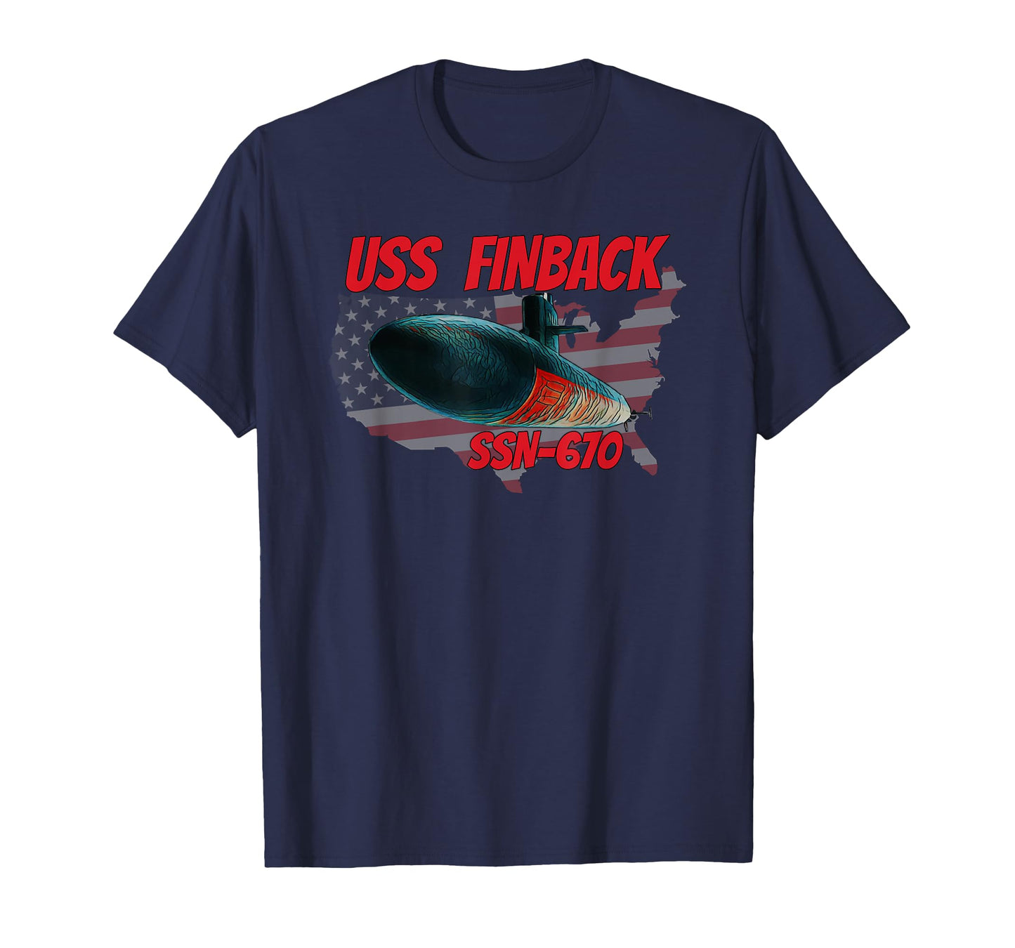 USS Finback SSN-670 Submarine Veterans Day Father Grandpa T-Shirt