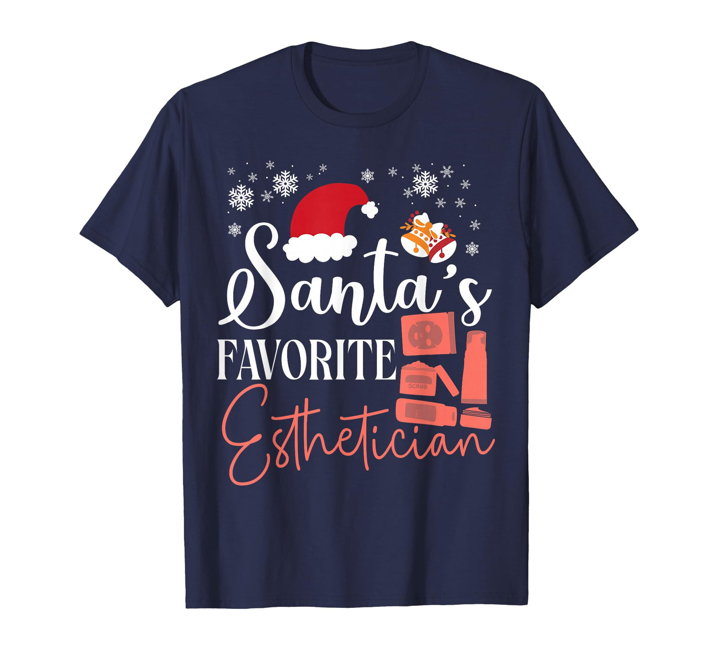 Cute Licensed Esthetician Skincare Beautician Christmas T-Shirt