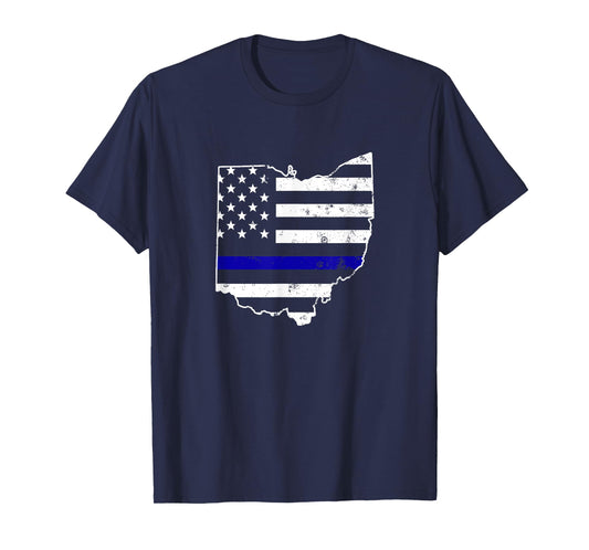 Ohio Thin Blue Line Police T-Shirt