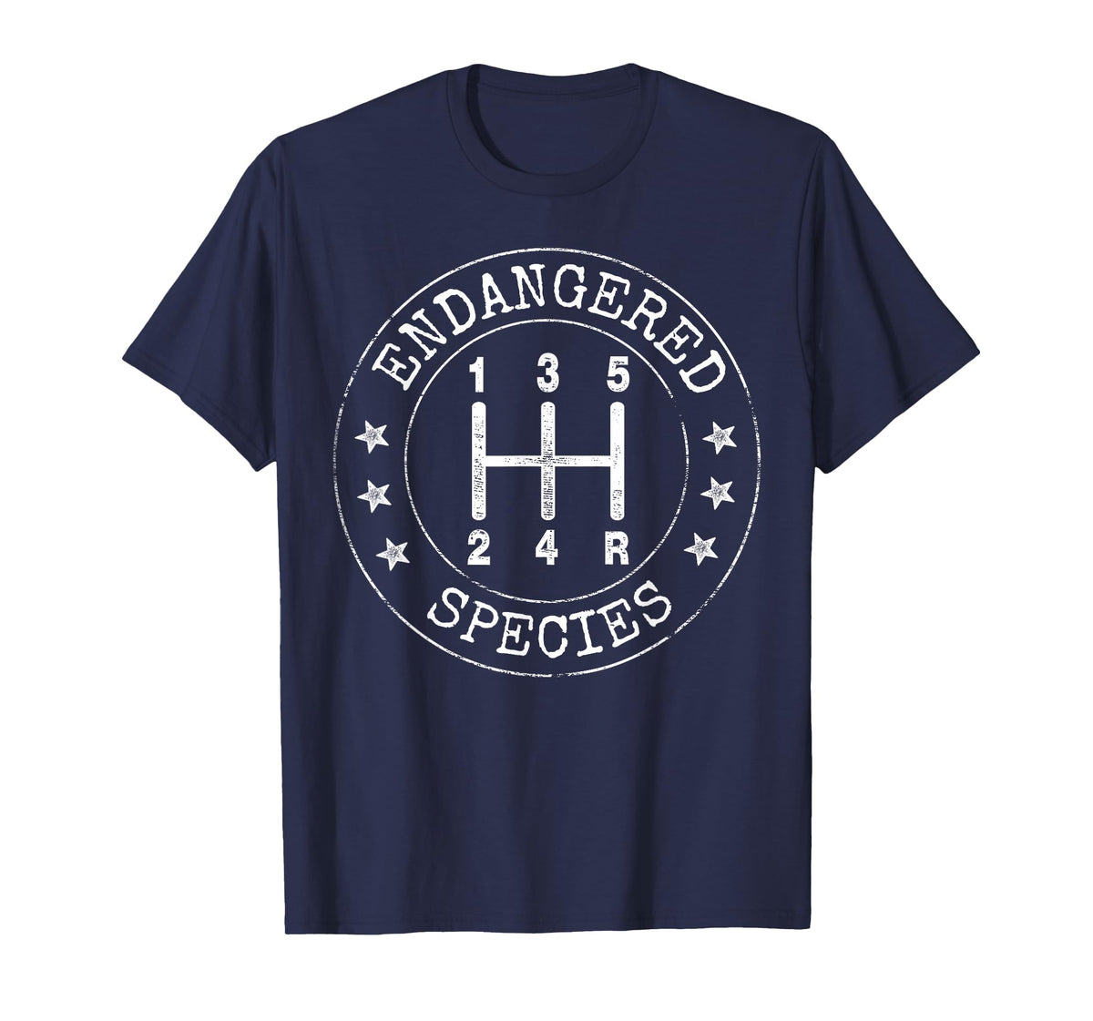 Endangered Species Manual Transmission Stick Shift Car Guy T-Shirt