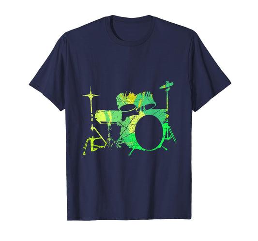 Cool Drum Kit Percussion Vintage Retro Drummer T-shirt T-Shirt