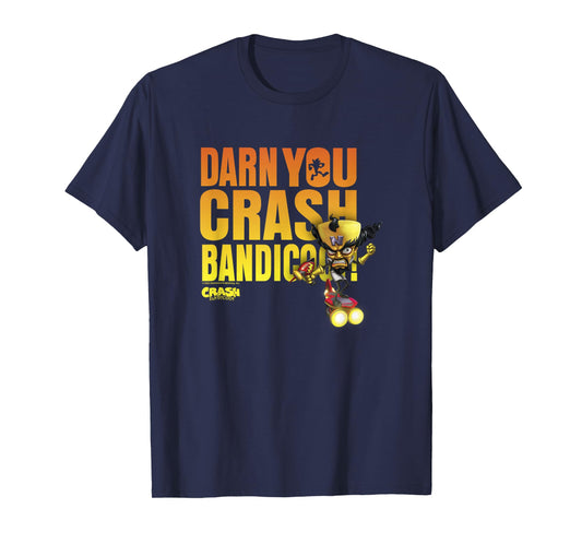 Crash Bandicoot Dr. Neo Cortex Darn You Crash Bandicoot Logo T-Shirt