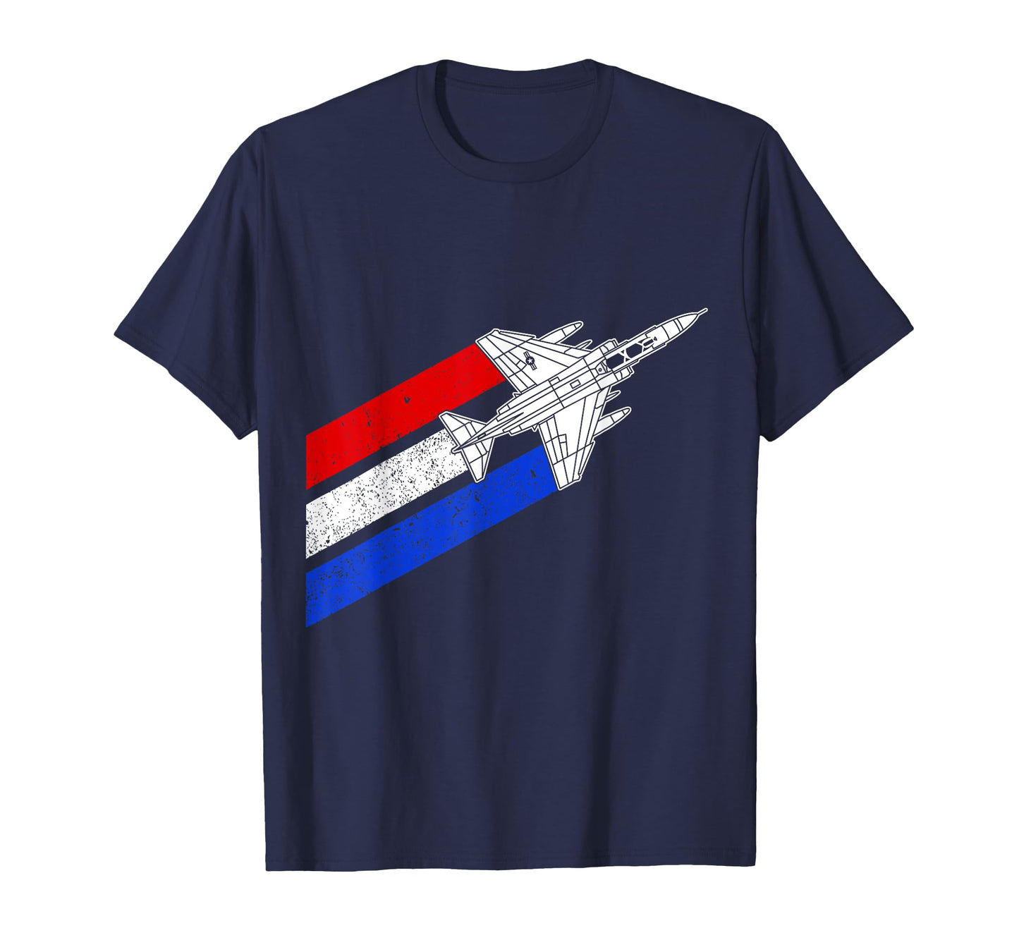 F-4 Phantom Airplane Vintage USA Contrails Red White Blue F4 T-Shirt