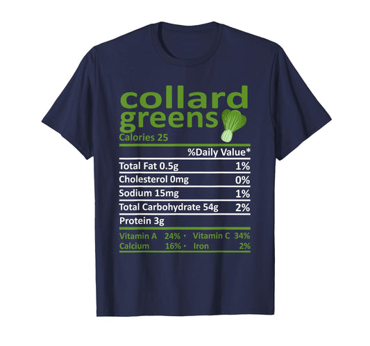 Collard Greens Nutrition Food Thanksgiving Costume Christmas T-Shirt